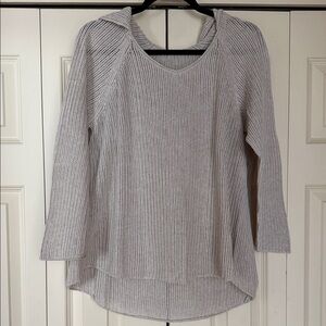 Eileen Fisher Textured Cream Knit Sweater